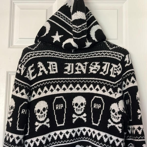 DEAD INSIDE HOT TOPIC CARDIGAN MEDIUM 🧿🎃🔮🦇⚰️🕸️🕷️☠️💀 - Picture 4 of 6